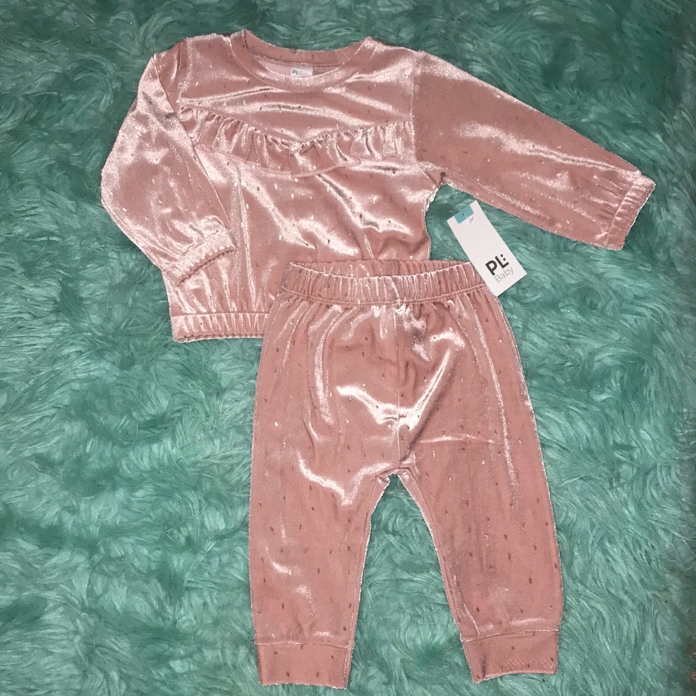 NWT | PL:Baby | 12 M | rose gold & gold suit